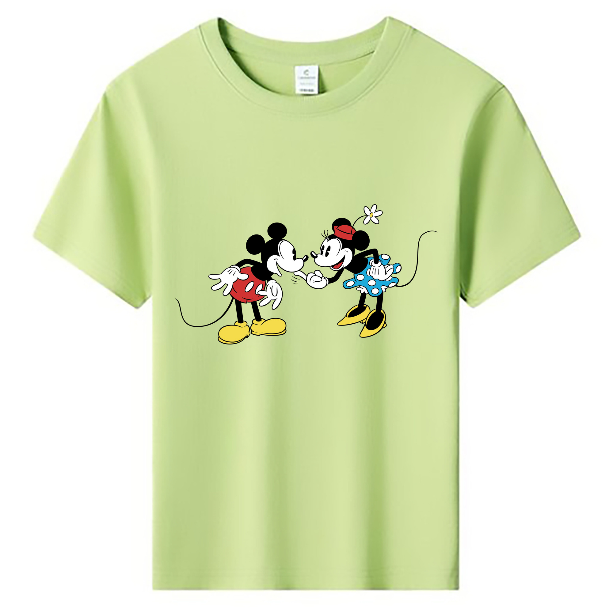 ミッキーマウス Mickey Mouse 綿100％キッズTシャツ（フロントプリント）